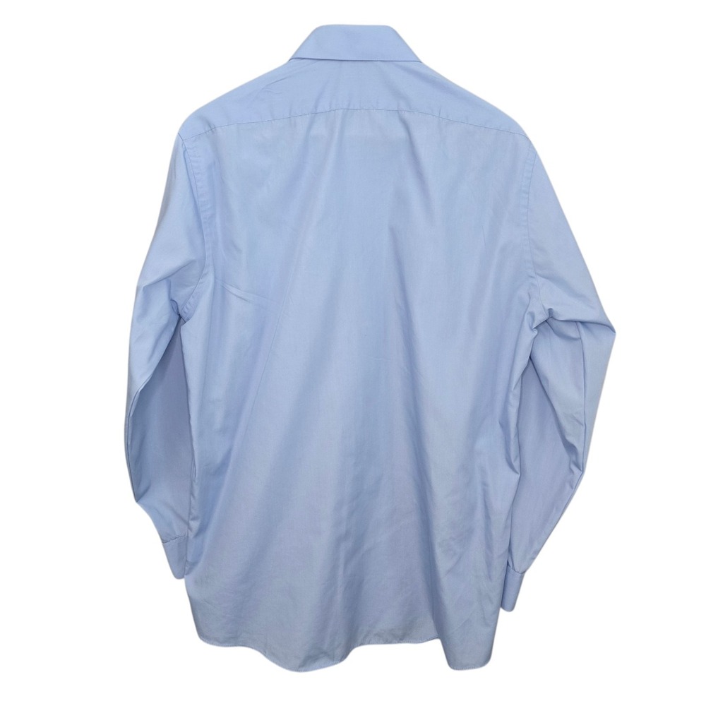 Van Heusen Dress Shirt Mens 15.5 32/33 Medium Blue Button Regular Fit Career - Picture 7 of 8